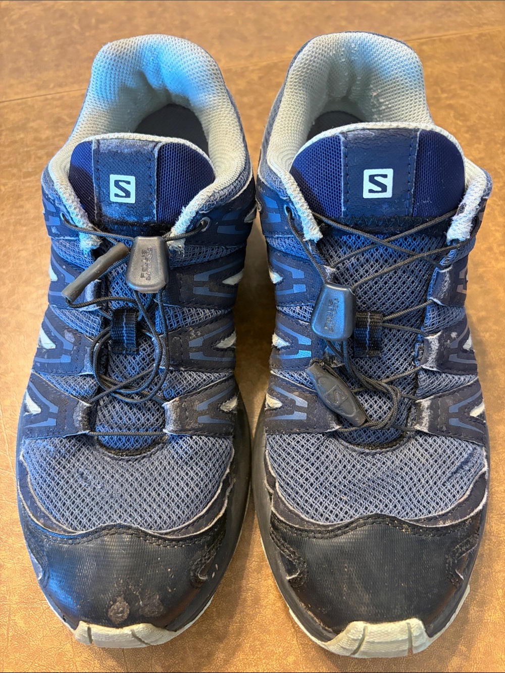 Salomon Navy Blue Athletic Trail Shoes with Quicklace